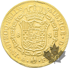 MEXIQUE-1772-Carlos III-8 ESCUDOS-B-TB- Traces de monture