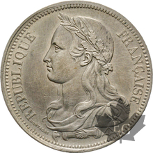 FRANCE-1848-ESSAI en ÉTAIN DE 5 FRANCS Montagny-Superbe
