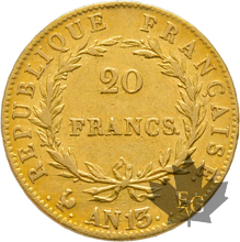 FRANCE-AN 13A-20 FRANCS-PARIS-Napoleon Empereur-TTB+