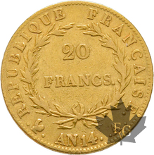 FRANCE-AN14A-20 FRANCS-PARIS-Napoleon 1er-TB-TTB