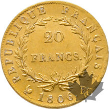 FRANCE-1806A-20 FRANCS-PARIS-Napoleon 1er-SUP-FDC