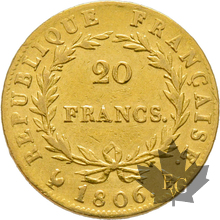 FRANCE-1806A-20 FRANCS-PARIS-Napoleon 1er-prTTB