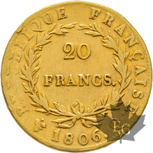 FRANCE-1806Q-20 FRANCS-PERPIGNAN-Napoleon 1er-TB-TTB
