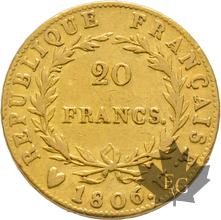 FRANCE-1806U-20 FRANCS-TURIN-Napoleon 1er-TTB+