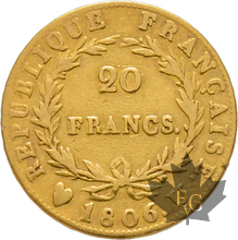 FRANCE-1806U-20 FRANCS-TURIN-Napoleon 1er-TB