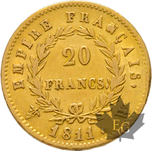 FRANCE-1811W-20 FRANCS-LILLE-date etroite-Napoleon 1er-TTB+