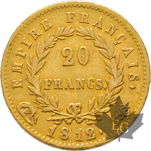 FRANCE-1812R-20 FRANCS-ROME-DATE ETROITE-TTB+