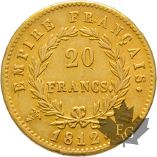 FRANCE-1812W-20 FRANCS-LILLE-Napoleon 1er-DATE ETROITE-TTB-SUP