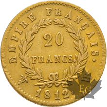 FRANCE-1812W-20 FRANCS-LILLE-Napoleon 1er-DATE ETROITE-TTB