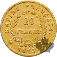 FRANCE-1813A-20 FRANCS-PARIS-Napoleon 1er-TTB+