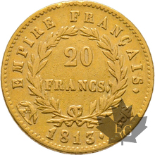 FRANCE-1813R-20 FRANCS-ROME-Napoleon 1er-DATE LARGE-TTB