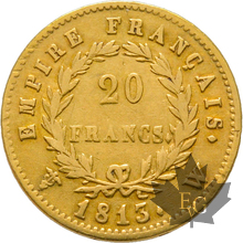 FRANCE-1813W-20 FRANCS-LILLE-Napoleon 1er-TTB