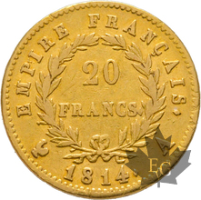 FRANCE-1814 A-20 FRANCS-PARIS-Napoleon 1er-TTB