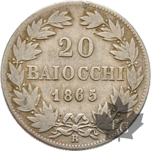 VATICAN-1865 R-20 Baiocchi-ROMA-PIE XI-TTB