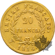 FRANCE-1814W-20 FRANCS-LILLE-Napoleon 1er-TTB-SUP