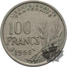 FRANCE-1958-100 FRANCS-CHOUETTE-TTB