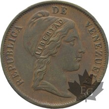 VENEZUELA-1852-1 CENTAVO-TTB