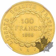FRANCE-1886 A-100 FRANCS-III ème REPUBLIQUE-PCGS MS63+