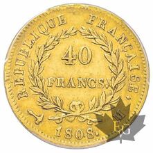 FRANCE-1808M-40 FRANCS-NAPOLEON EMPEREUR-PCGS XF45