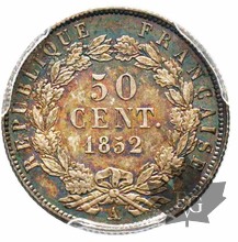 FRANCE-1852-50 CENTIMES-Napoléon III-PCGS MS67+