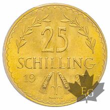 Autriche-1927-25 Schilling-PCGS PL64