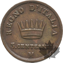 ITALIE-1813 M-3 Centesimi-Regno d&#039;Italia-Superbe-Rare