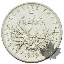 FRANCE-1959-5 FRANCS ESSAI PETIT 5-PCGS SP55