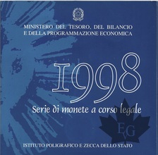 ITALIE-1998-SERIE DI MONETE A CORSO LEGALE-FDC