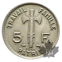 FRANCE-1941-5 FRANCS-PETAIN- Superbe