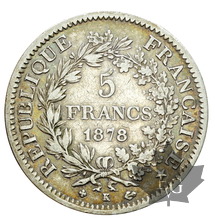 FRANCE-1878 K-5 FRANCS -TTB