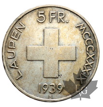 SUISSE-1939-5 FRANCS-SUP-FDC