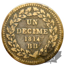 FRANCE-1814 BB- DECIME-TTB