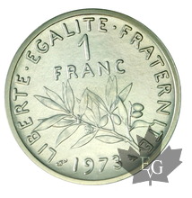 FRANCE-1973-1 FRANC SEMEUSE-PIEFORT ARGENT-PCGS SP69
