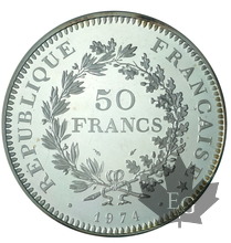 FRANCE-1974-50 FRANCS HERCULE-PIEFORT ARGENT-PCGS SP67