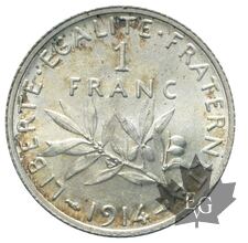 FRANCE-1914-1 Franc SEMEUSE-presque FDC