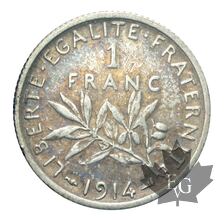 FRANCE-1914-1 Franc SEMEUSE-SUP