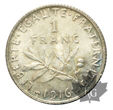 FRANCE-1916-1 Franc SEMEUSE-presque FDC