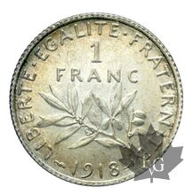 FRANCE-1918-1 Franc SEMEUSE-SUP-FDC
