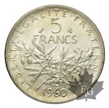 FRANCE-1960-5 FRANCS SEMEUSE-FDC