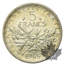 FRANCE-1965-5 FRANCS SEMEUSE-presque FDC