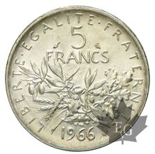 FRANCE-1966-5 FRANCS SEMEUSE- FDC