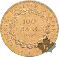 FRANCE-1900A-100 Francs-PCGS MS62