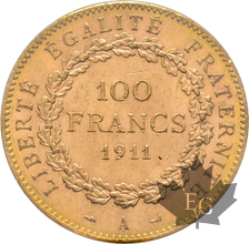 FRANCE-1911A-100 Francs-PCGS MS62