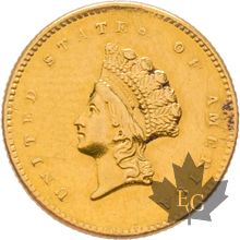 USA-1854-1 DOLLAR-Indian Princess-TTB-SUP