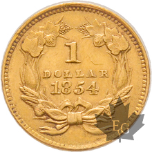 USA-1854-1 DOLLAR-Indian Princess-TTB-SUP
