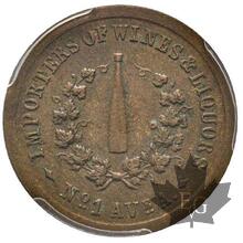 USA-1863-Patriotic token-V. Benner &amp; Ch. Bendinger-PCGS AU58