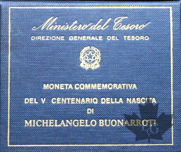ITALIE-1975-500 LIRE-MICHELANGELO BUONARROTI-FDC
