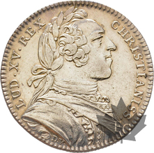 FRANCE-1758-Louis XV-Jeton en argent-États de Bretagne-Superbe