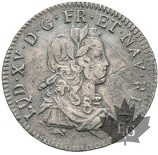 FRANCE-1721 &amp;-1/2 Écu de France-Louis XV TTB-SUP-Très Rare