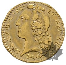 FRANCE-1742 L-1/2 Louis d&#039;or au bandeau-Louis XV-TTB-SUP Rare